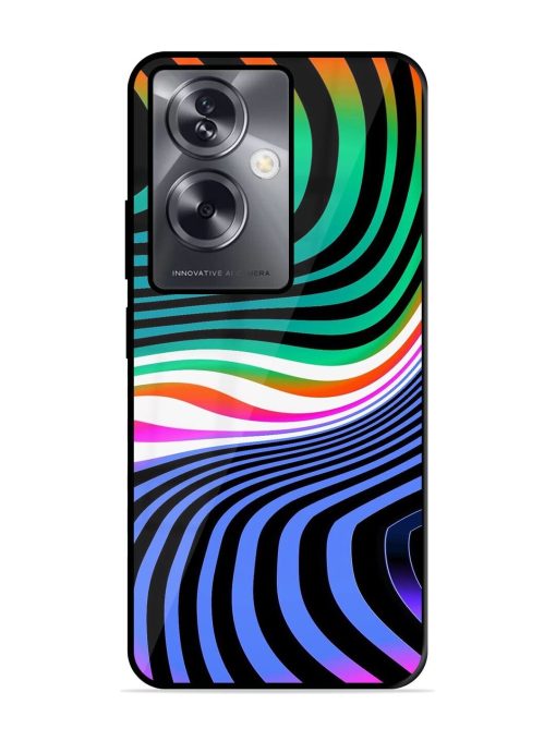 Psychedelic Waves Glossy Soft Edge Case for Oppo A79 (5G)