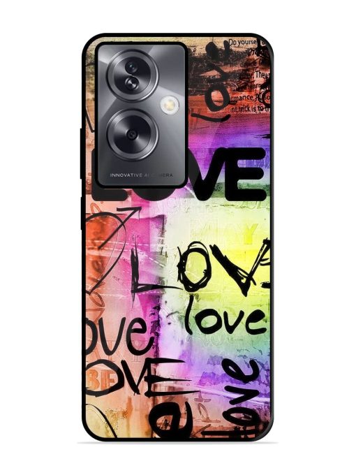 Love Graffiti Glossy Soft Edge Case for Oppo A79 (5G) Chachhi