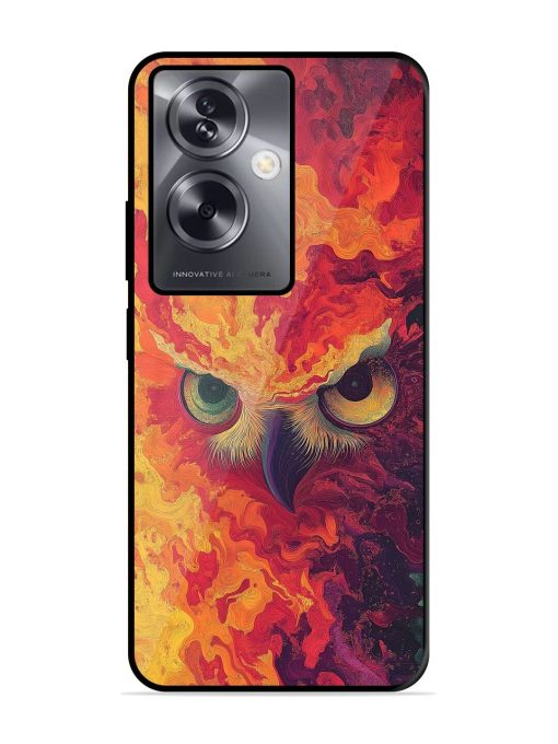 Fiery Owl Glossy Soft Edge Case for Oppo A79 (5G)