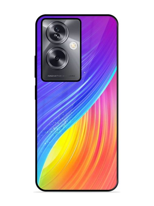 Neon Swirl Glossy Soft Edge Case for Oppo A79 (5G) Chachhi