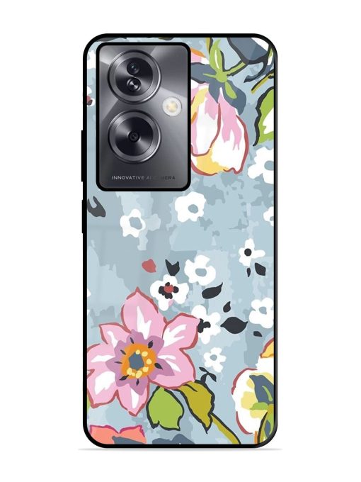 Floral Fantasy Glossy Soft Edge Case for Oppo A79 (5G) Chachhi