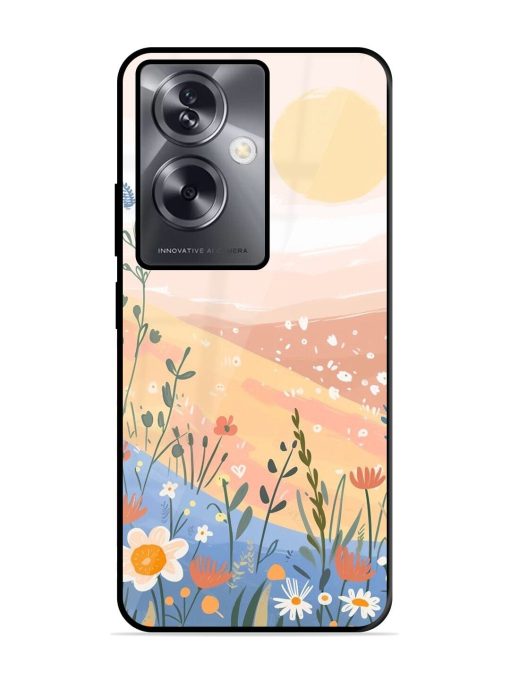 Golden Hour Blooms Glossy Soft Edge Case for Oppo A79 (5G) Chachhi