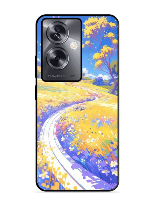 Vibrant Spring Meadow Glossy Soft Edge Case for Oppo A79 (5G) Chachhi