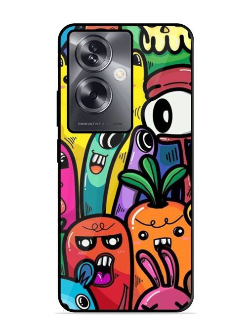 Whimsical Doodle Chaos Glossy Soft Edge Case for Oppo A79 (5G) Chachhi