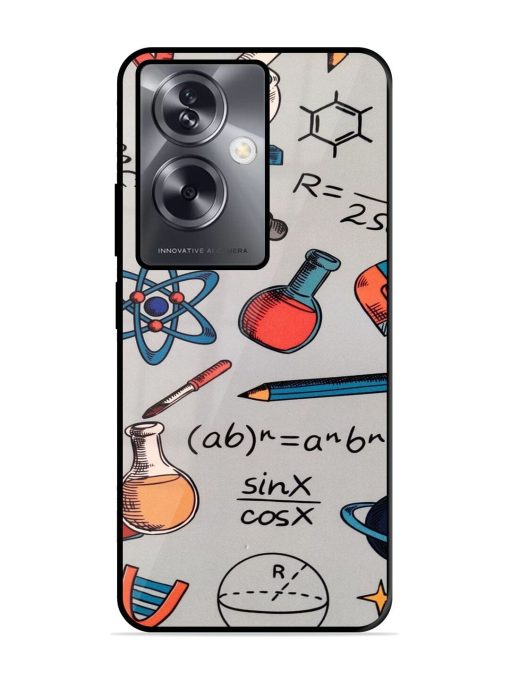 Science Doodle Delight Glossy Soft Edge Case for Oppo A79 (5G) Chachhi