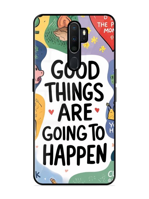 Uplifting Scribbles Glossy Soft Edge Case for Oppo A9 Chachhi