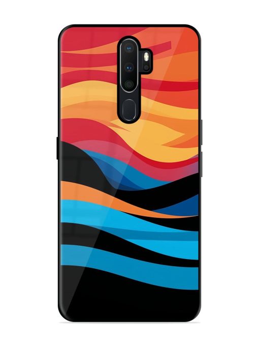 Blazing Currents Glossy Soft Edge Case for Oppo A9 Chachhi