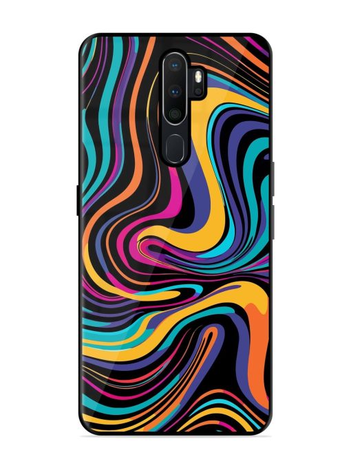 Psychedelic Swirl Glossy Soft Edge Case for Oppo A9 Chachhi