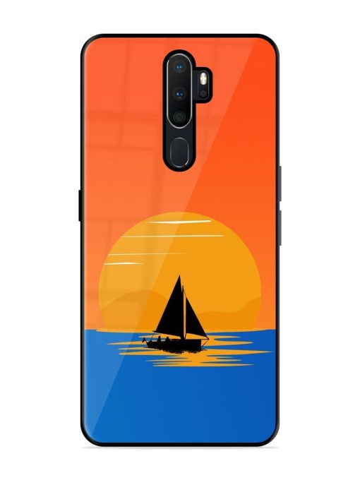 Sunset Sail Glossy Soft Edge Case for Oppo A9 Chachhi