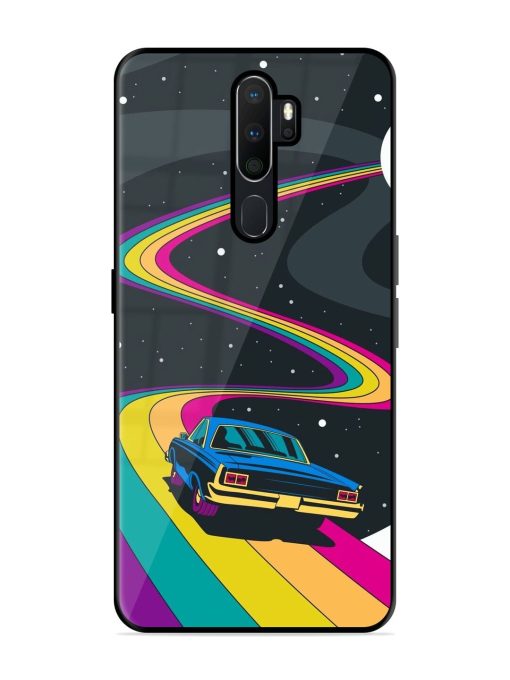 Rainbow Road Glossy Soft Edge Case for Oppo A9 Chachhi