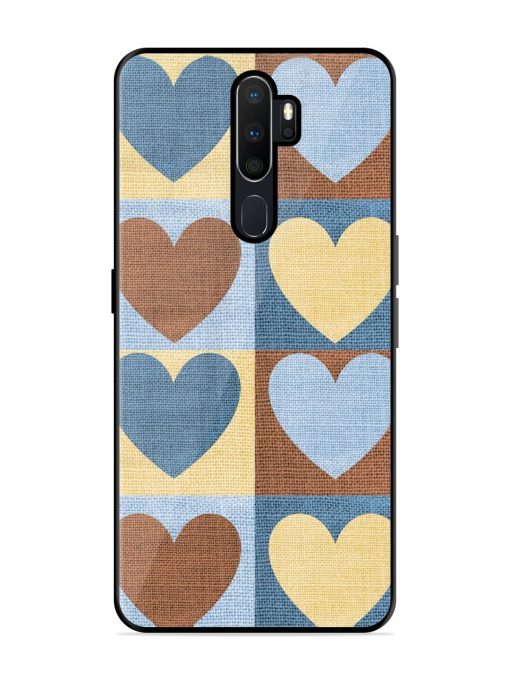 Hearts On Canvas Glossy Soft Edge Case for Oppo A9 Chachhi