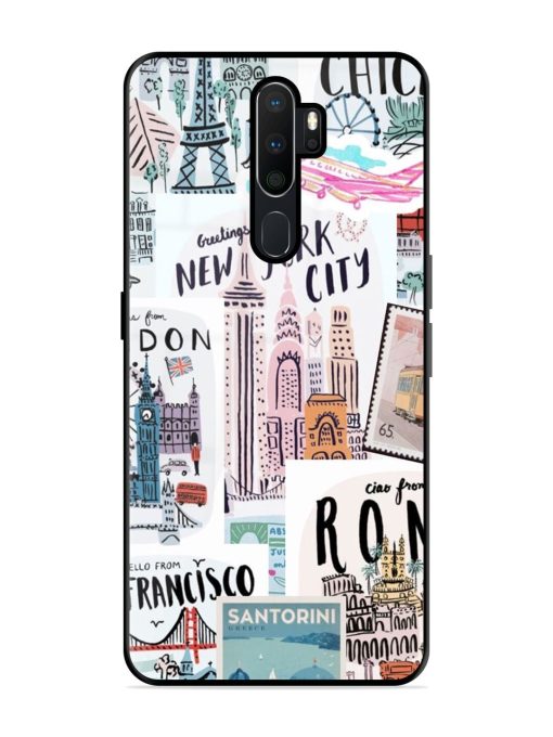 Travelogue Glossy Soft Edge Case for Oppo A9 Chachhi