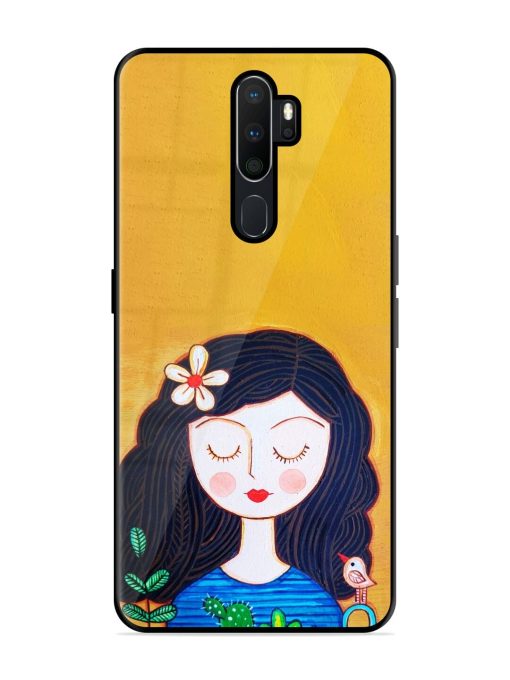 Girl Illustration Glossy Soft Edge Case for Oppo A9 Chachhi