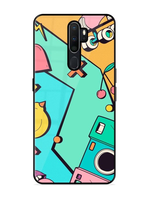 Retro Remix Glossy Soft Edge Case for Oppo A9 Chachhi