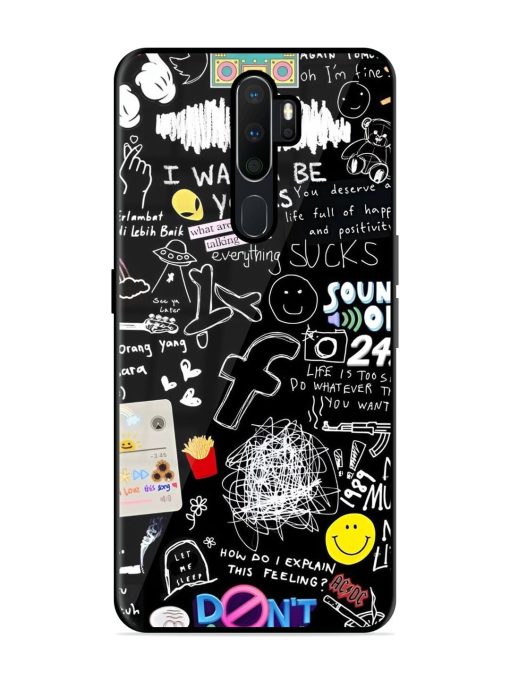 Doodle Diary Glossy Soft Edge Case for Oppo A9 Chachhi