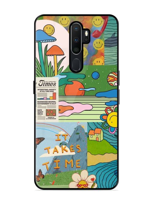 Groovy Vibes Glossy Soft Edge Case for Oppo A9 Chachhi