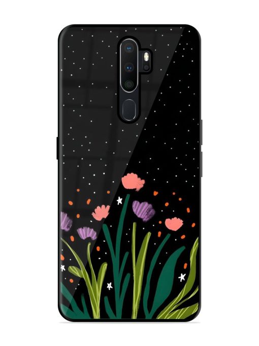 Midnight Bloom Glossy Soft Edge Case for Oppo A9