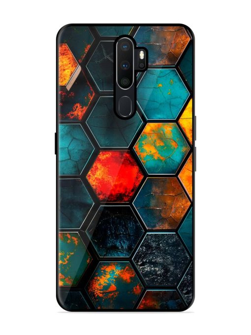 Hexagon Hive Glossy Soft Edge Case for Oppo A9 Chachhi