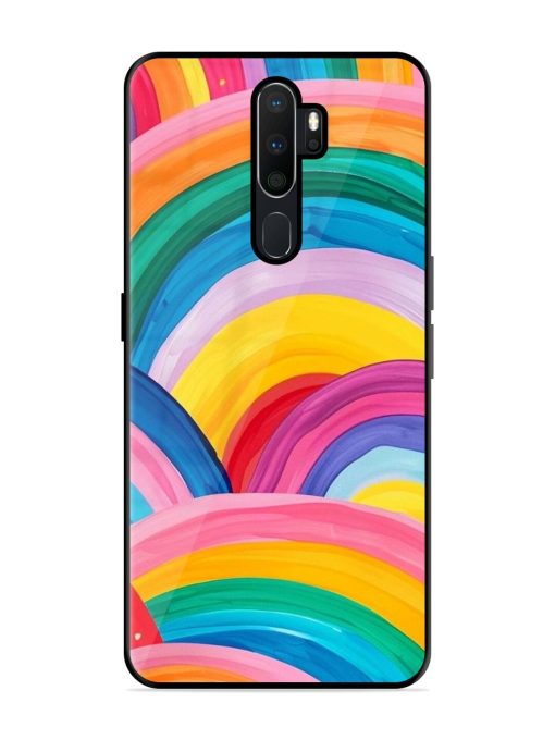 Rainbow Symphony Glossy Soft Edge Case for Oppo A9 Chachhi