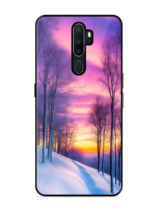 Winter'S Purple Haze Glossy Soft Edge Case for Oppo A9 Chachhi