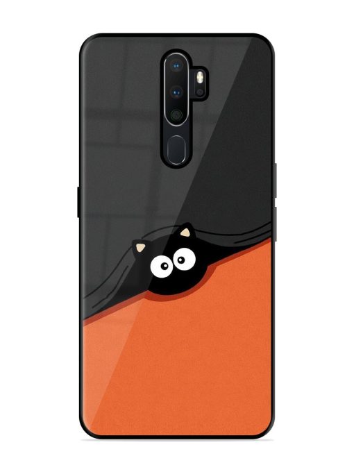 Peek-A-Boo Kitty Glossy Soft Edge Case for Oppo A9 Chachhi