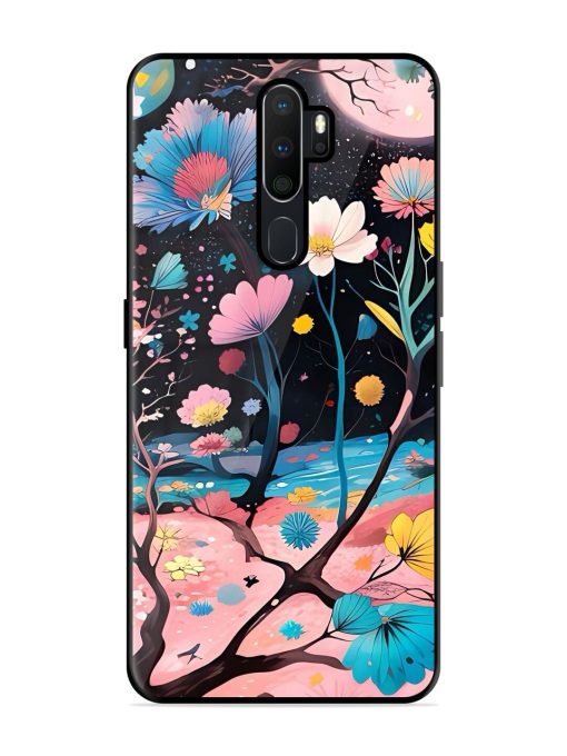 Cosmic Bloom Glossy Soft Edge Case for Oppo A9 Chachhi