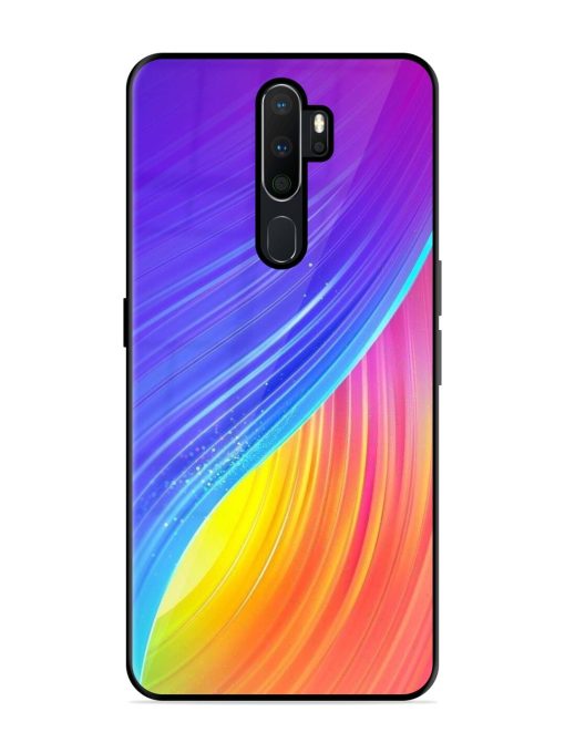 Neon Swirl Glossy Soft Edge Case for Oppo A9 Chachhi