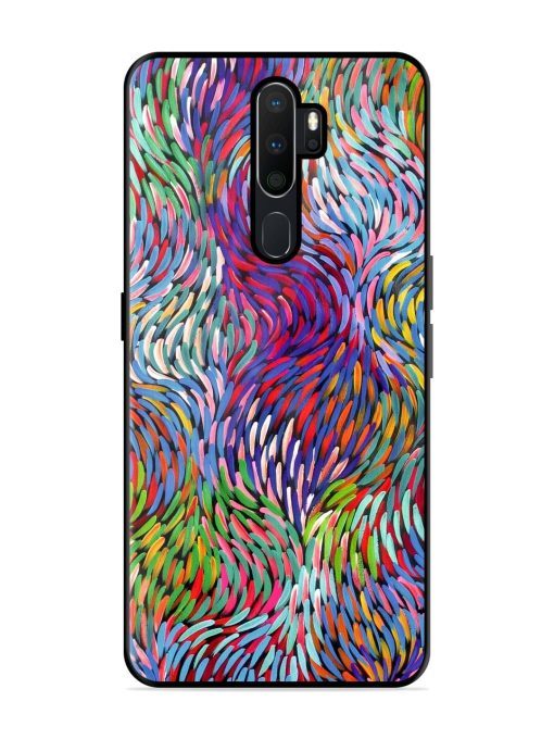 Vibrant Waves Glossy Soft Edge Case for Oppo A9 Chachhi