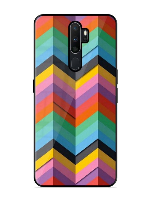 Colorful Zigzag Glossy Soft Edge Case for Oppo A9 Chachhi