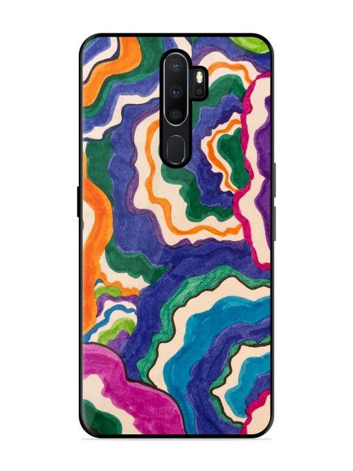 Wavy Wonder Glossy Soft Edge Case for Oppo A9 Chachhi