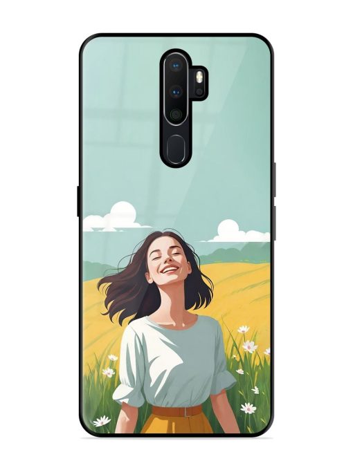 Girl Graffiti Glossy Soft Edge Case for Oppo A9 Chachhi