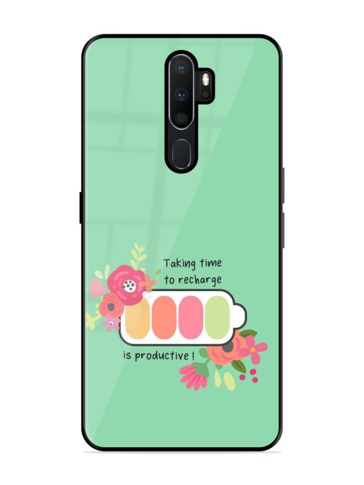 Recharge And Bloom Glossy Soft Edge Case for Oppo A9 Chachhi