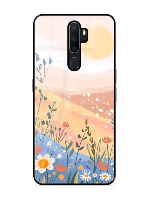 Golden Hour Blooms Glossy Soft Edge Case for Oppo A9 Chachhi