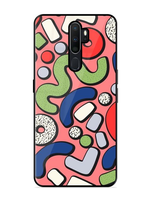 Groovy Geometric Shapes Glossy Soft Edge Case for Oppo A9 Chachhi