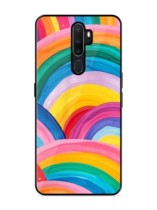 Rainbow Cascade Glossy Soft Edge Case for Oppo A9 Chachhi