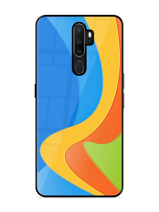Curvy Color Cascade Glossy Soft Edge Case for Oppo A9