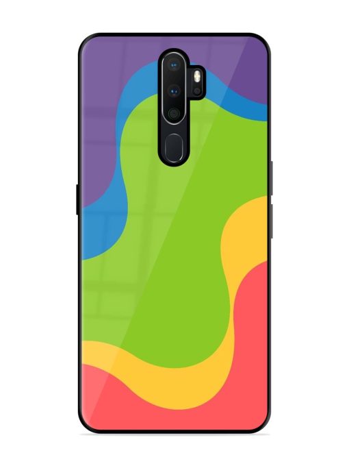 Wavy Rainbow Wonderland Glossy Soft Edge Case for Oppo A9 Chachhi