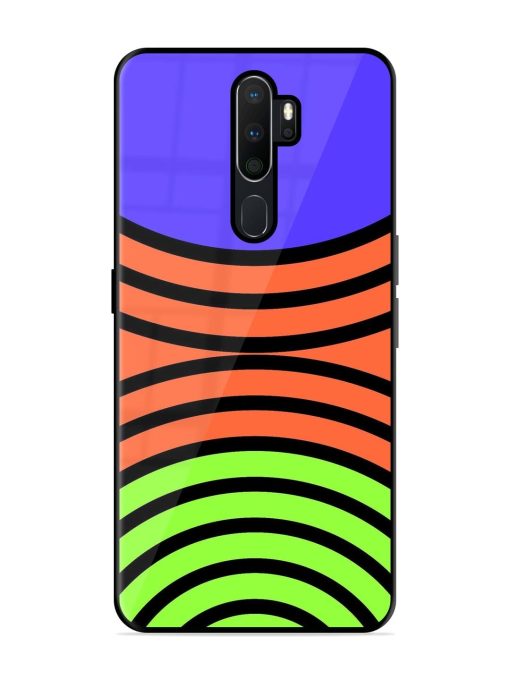 Psychedelic Stripe Symphony Glossy Soft Edge Case for Oppo A9 Chachhi