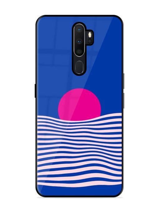 Pink Sunset Over Blue Waves Glossy Soft Edge Case for Oppo A9