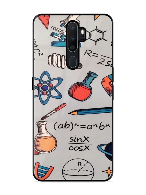 Science Doodle Delight Glossy Soft Edge Case for Oppo A9 Chachhi