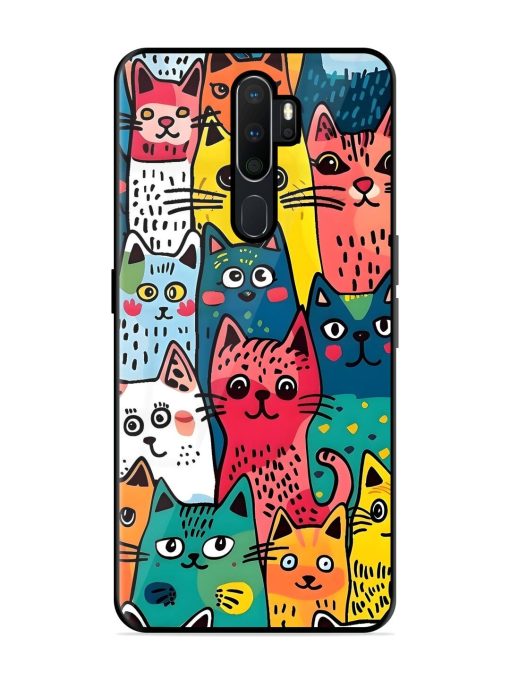 Feline Frenzy Glossy Soft Edge Case for Oppo A9 Chachhi