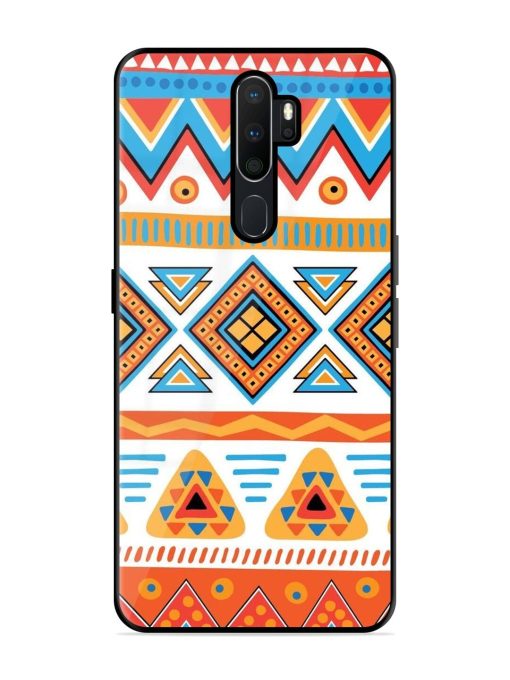 Vibrant Tribal Pattern Glossy Soft Edge Case for Oppo A9 (2020) Chachhi