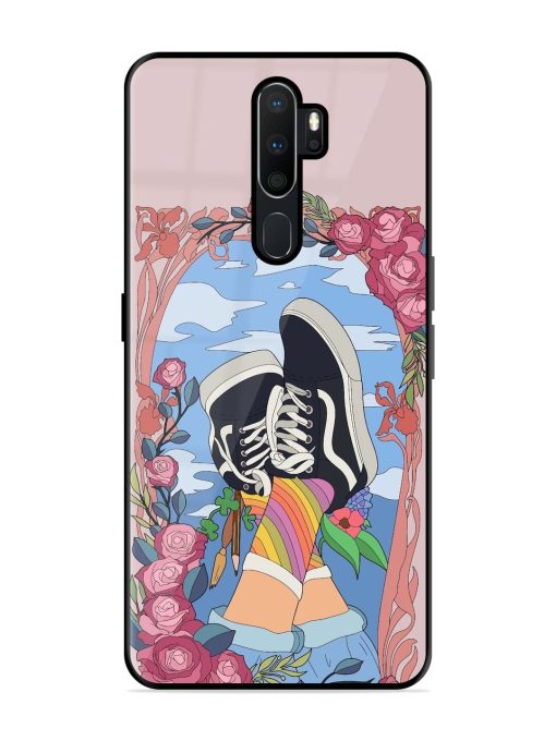 Floral Fantasy Glossy Soft Edge Case for Oppo A9 (2020) Chachhi