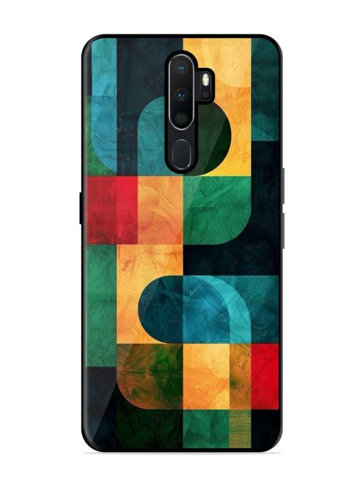 Geometric Harmony Glossy Soft Edge Case for Oppo A9 (2020) Chachhi