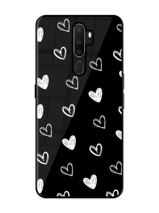 Scattered Hearts Glossy Soft Edge Case for Oppo A9 (2020) Chachhi