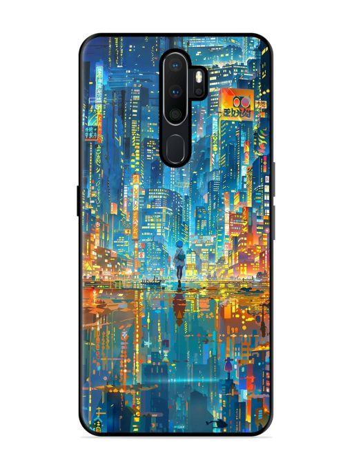 Neon Metropolis Glossy Soft Edge Case for Oppo A9 (2020) Chachhi