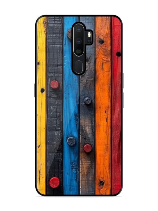 Rainbow Plank Glossy Soft Edge Case for Oppo A9 (2020) Chachhi