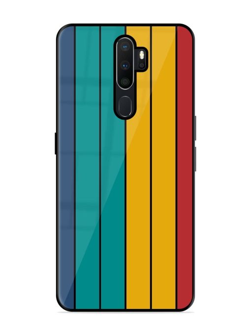 Retro Stripes Glossy Soft Edge Case for Oppo A9 (2020) Chachhi