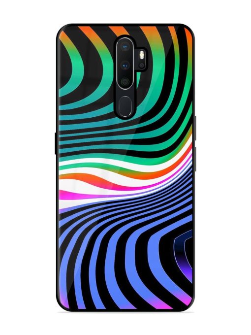 Psychedelic Waves Glossy Soft Edge Case for Oppo A9 (2020) Chachhi