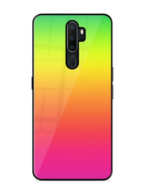 Rainbow Gradient Glossy Soft Edge Case for Oppo A9 (2020) Chachhi